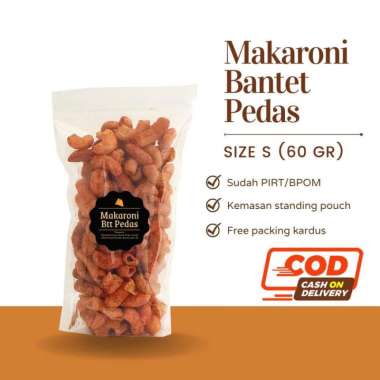 Snack Cemilan Makaroni Bantet Pedas Size M 220gr S (60gr)