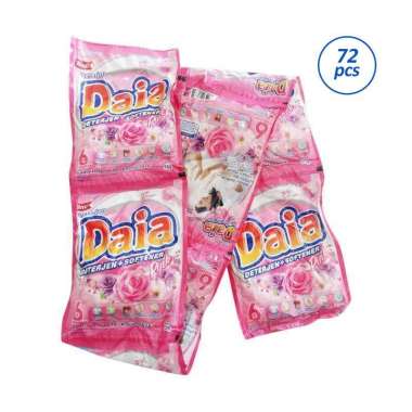 Promo Harga Daia Deterjen Bubuk + Softener Pink per 6 sachet 53 gr - Blibli