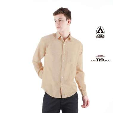 Aerostreet Kemeja Oxford Panjang Clovis Mustard QFB2A L
