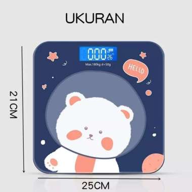Timbangan Badan Digital Kaca Mini Karakter - TIMBANGAN BADAN LCD Digital Timbangan Badan Tipe A