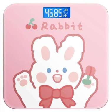 Timbangan Badan Digital Kaca Mini Karakter - TIMBANGAN BADAN LCD Digital Timbangan Badan Tipe C