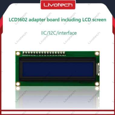 LCD Display Blue 16x2 I2C Character Background Layar Biru 1602A Modul IIC