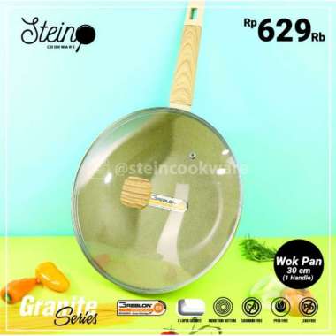 Stein Cookware Granite Series Wok Pan 30Cm - Wok Pan Stein Wajan Anti Lengket Granite