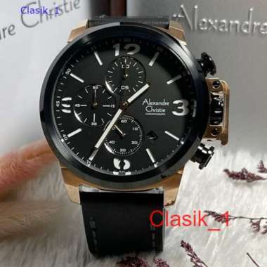 Original 100%!! Alexandre Christie Pria AC 6280 / AC6280 Black Rosegold Garansi Resmi 1 tahun