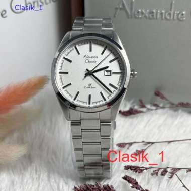 Original 100%!! Alexandre Christie Wanita AC 8560 / AC8560 Silver Garansi Resmi 1 Tahun