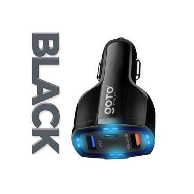 Goto Proxy Adaptor Charger Mobil Fast Charging 3 In 1 USB Type C BLACK