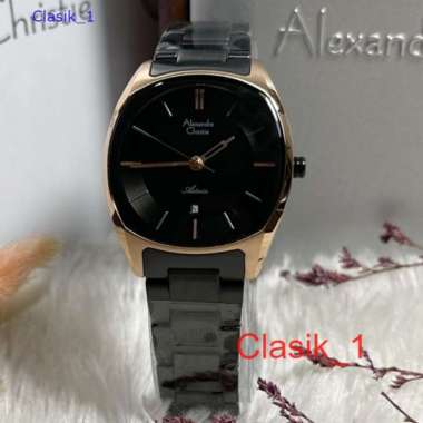 Original 100%!! Alexandre Christie Wanita AC 8671 / AC8671 Rosegold Black Garansi Resmi 1 Tahun