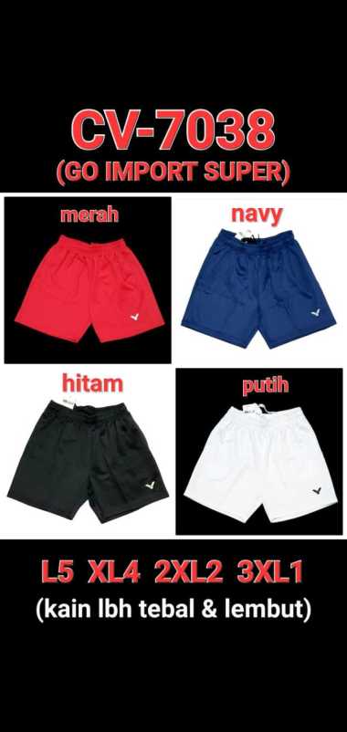 CELANA BADMINTON BULUTANGKIS VICTOR 7038 IMPORT/GO XXL PUTIH