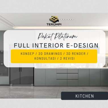 Jasa 3D Kitchen Dapur Desain Interior, 2D Rumah Lengkap,Realistic