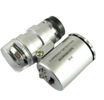 Mini zoom 60X LED Light Microscope + UV ultraviolet mikroskop #NK