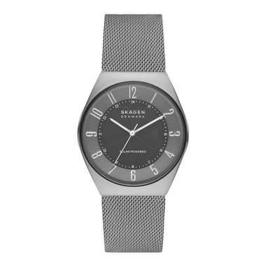 Jam Tangan Pria Skagen Grenen SKW6836 Solar Powered Charcoal Dial Mesh Strap