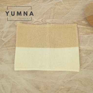 Bandana Rajut 2 Warna Premium By Umama Scarf, Inner Ciput Rajut UMAMA Premium CREAM - IVORY