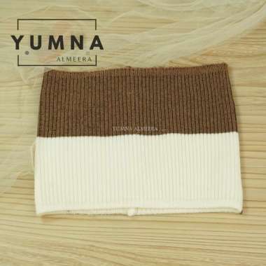 Bandana Rajut 2 Warna Premium By Umama Scarf, Inner Ciput Rajut UMAMA Premium MILO - IVORY
