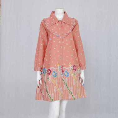 Peach Batik Series | Tunik Pastel Baju Kerja Cantik Elegan | Langitjua Batik Solo XXXL T. Renata