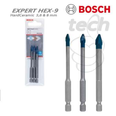 Mata Bor Keramik Keras Granit Kaca Bosch Expert Hex-9 Set HardCeramic