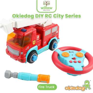 Mainan Motorik Anak - Okiedog DIY RC City Series Fire Truck