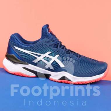 Sepatu Tenis Asics Court FF 2 Mako Blue White Tennis Shoes Ori