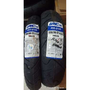 Ban Luar IRC SEPASANG KHUSUS MOTOR VIXION NEW - Ban Depan 90/80-17 dan Ban Belakang 120/70-17 Tubele