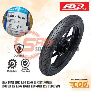 Ban Luar FDR 300 Ring 18 City Power Tubeless Belakang Motor RX King Thunder