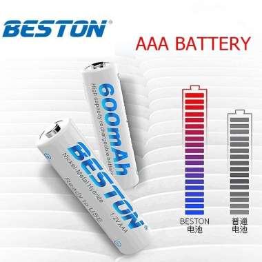 Beston AAA A3 600Mah Batu Baterai Battery Charge Cas Rechargeable