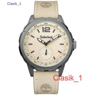 Original 100%!! TIMBERLAND TBL.15596SU/14 Jam Tangan Pria Kulit Cream Garansi Resmi 2 Tahun