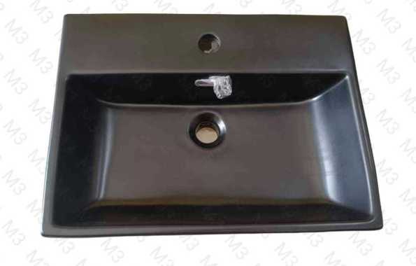 (INSTANT) WASTAFEL KERAMIK K282 / WASTAFEL CUCI TANGAN / WASTAFEL HITAM ABU bowl hitam