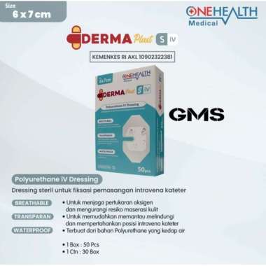 Dermaplast S IV 6 x 7cm Onehealth 1 Pcs / Plester Anti Air Transparant Untuk Infus