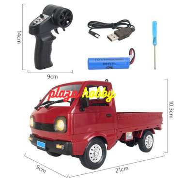 CXD D12 MINI RTR FULL PROPO 2WD WPL D12 MINI RC CAR CARRY Merah