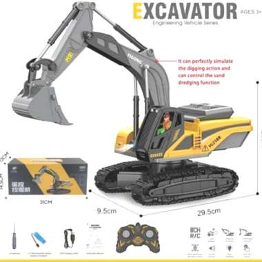 MOBIL REMOT RC TANK MAINAN REMOTE CONTROL - BESAR STANDAR excavator 8ch