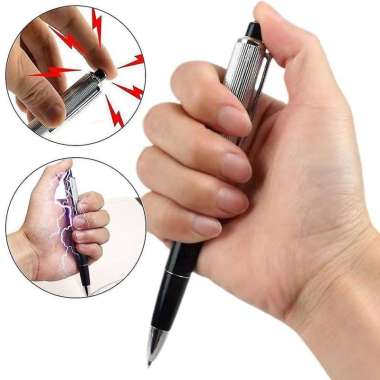 PRANK Pulpen Mainan Setrum Kejut Pena Jahil Iseng Listrik Electric Pen Shocking Toy