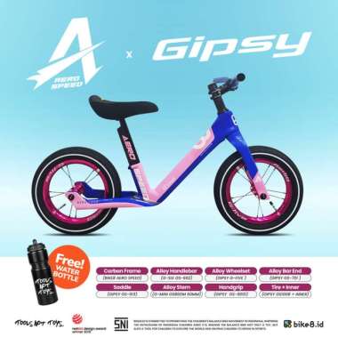 BIKE8 x GIPSY Balance Bike CARBON FIBER Full Bike Series - Sepeda Anak