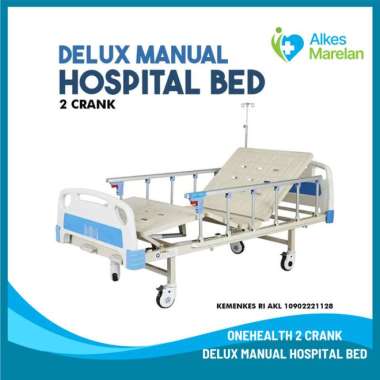 ONEHEALTH - Delux Manual Hospital Bed 2 Crank / Tempat Tidur 2 Crank