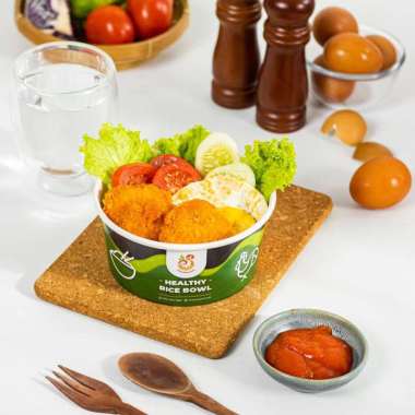 Nasi Box HEALTHY RICE BOWL MINI CHICKEN KATSU Nasi Catering Paket Nasi Premium Nasi Diet Nasi Sehat 