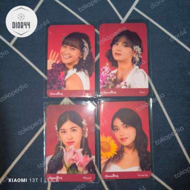 Photocard JKT48 Flowerful Official Freya | Zee | Shani | Gracia | Multivariasi Multicolor