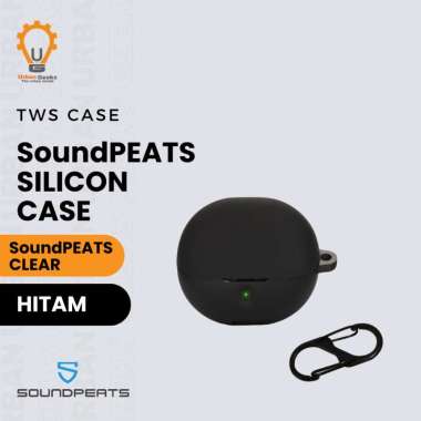 Earphone Case Silicone Case untuk SoundPeats Clear Black