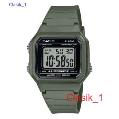 Original 100%!! Jam Casio W-217H-3AVDF W-217H-3A Illuminator W217H Garansi Resmi