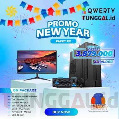 QWERTY PC | i5 6500 | H110 | 8GB DDR4 | 512GB NVMe | Rakitan PC Kantor