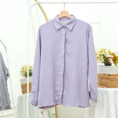 Baju Kemeja T111 Rubiah Crinkle Semua Ukuran Grey