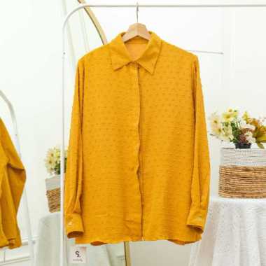 Baju Kemeja T111 Rubiah Crinkle Semua Ukuran Mustard