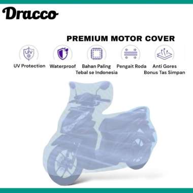 Cover Motor honda beat Selimut Sarung Motor Transparan Tebal Ada Pengait Roda bonus tas simpan