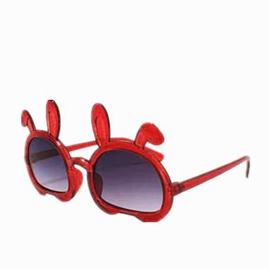 SB Kacamata Hitam Anak Telinga Kelinci Imut Transparan Sunglasses kacamata Rabbit Ears Fashion Merah