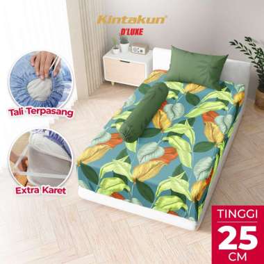 Kintakun DLUXE Sprei Set Fitted Tinggi 25cm ADELINA 90x200/ 100x200 / 120x200 Aesthetic Varian Size 