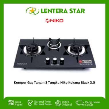 Kompor Gas Tanam 3 Tungku Niko Kokana Black 3.0