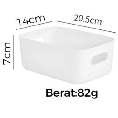 Aonez White Lidless Storage Box Kecil