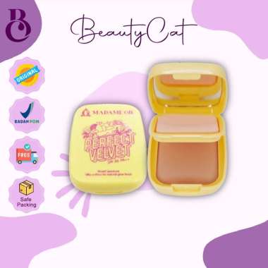 Madame Gie Perfect Velvet SPF 30PA Two Way Cake - Make up Bedak Padat 06 Vanilla