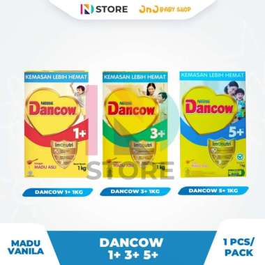 Dancow 1+ 3+ 5+ Madu Vanila 1Kg Kemasan Baru DANCOW 3+ VANILA 1KG