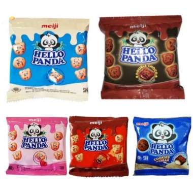HELLO PANDA Biskuit HELLO PANDA 10x8gr RENTENG HELLO PANDA 45gr DOUBLE CHOCO