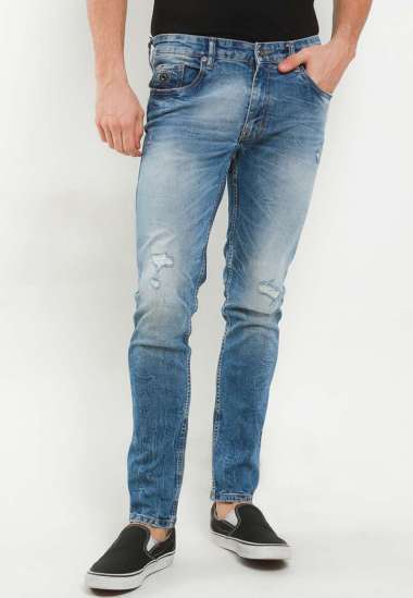 X8 Fahar Jeans - slim fit jeans pria 28 BLUE