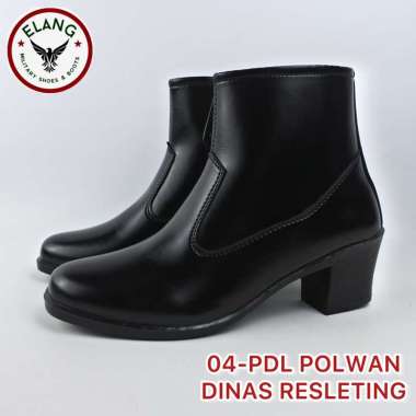 MIVSSO Sepatu PDL WANITA DINAS POLWAN DISHUB Sepatu Polwan 36 hitam doff