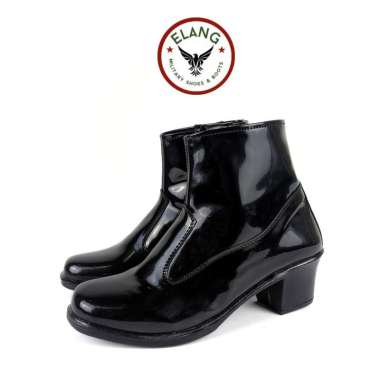 MIVSSO Sepatu PDL WANITA DINAS POLWAN DISHUB Sepatu Polwan 41 hitam kilap
